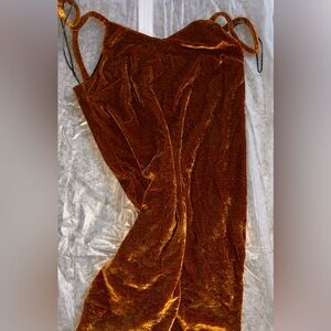 Dondup Luxurious Velvet Short Dress/Long Top in Rich Golden Brown